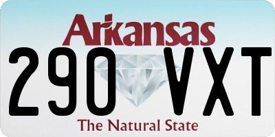 AR license plate 290VXT