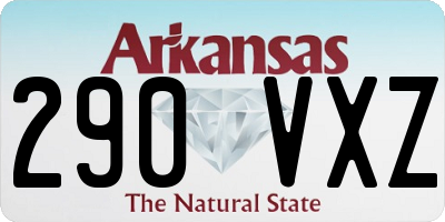 AR license plate 290VXZ
