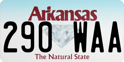 AR license plate 290WAA