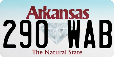 AR license plate 290WAB