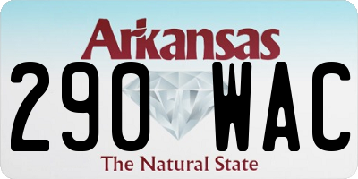 AR license plate 290WAC