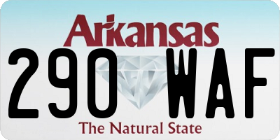 AR license plate 290WAF