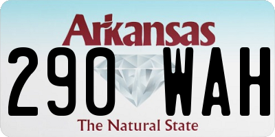 AR license plate 290WAH