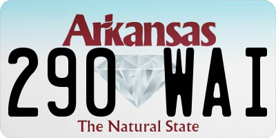 AR license plate 290WAI