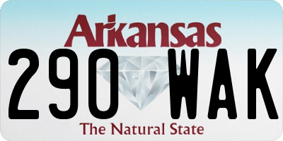 AR license plate 290WAK