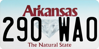 AR license plate 290WAO