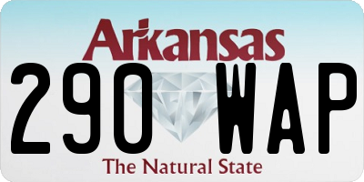 AR license plate 290WAP