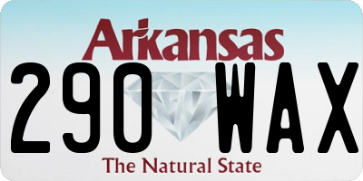 AR license plate 290WAX