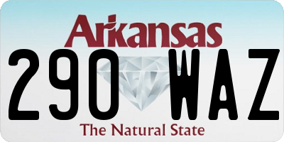 AR license plate 290WAZ
