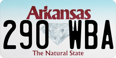 AR license plate 290WBA