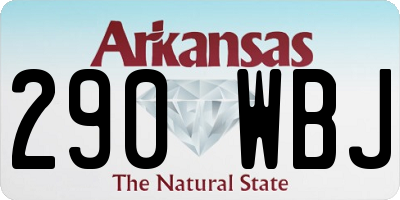 AR license plate 290WBJ