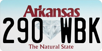 AR license plate 290WBK