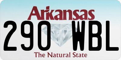 AR license plate 290WBL