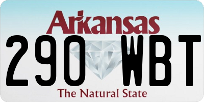 AR license plate 290WBT