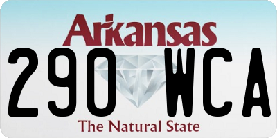 AR license plate 290WCA