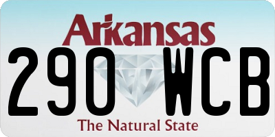 AR license plate 290WCB