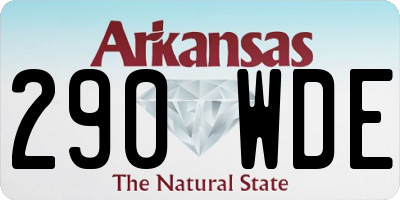 AR license plate 290WDE