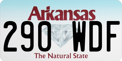 AR license plate 290WDF