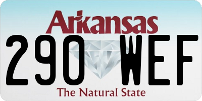 AR license plate 290WEF
