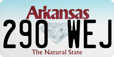 AR license plate 290WEJ