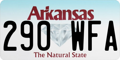 AR license plate 290WFA