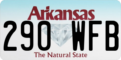 AR license plate 290WFB