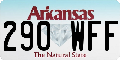 AR license plate 290WFF