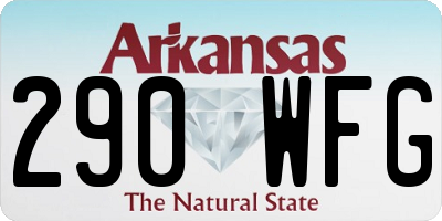 AR license plate 290WFG