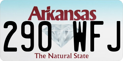 AR license plate 290WFJ