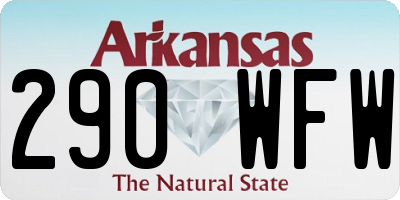 AR license plate 290WFW