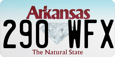 AR license plate 290WFX