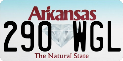 AR license plate 290WGL