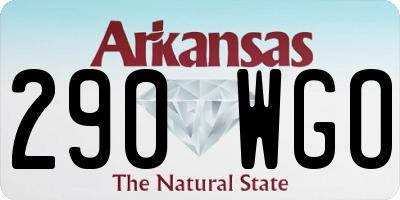 AR license plate 290WGO