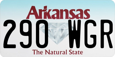 AR license plate 290WGR