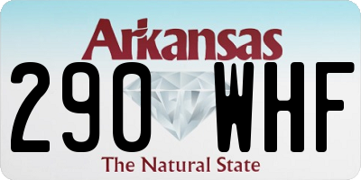 AR license plate 290WHF