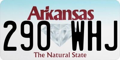 AR license plate 290WHJ