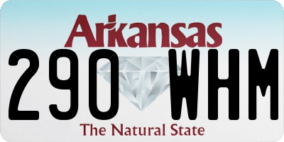 AR license plate 290WHM