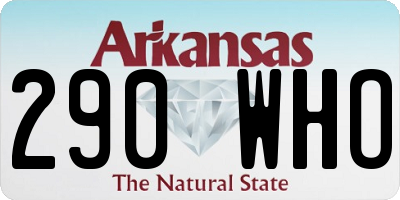 AR license plate 290WHO