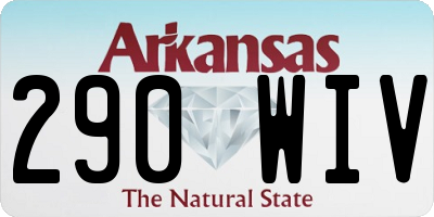 AR license plate 290WIV