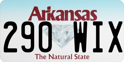 AR license plate 290WIX