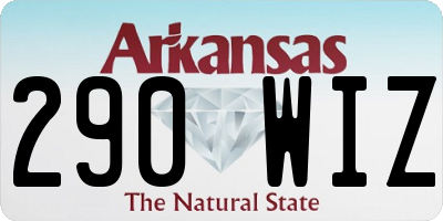 AR license plate 290WIZ
