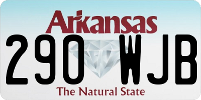 AR license plate 290WJB