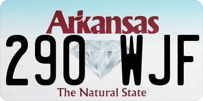 AR license plate 290WJF