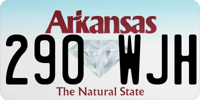 AR license plate 290WJH