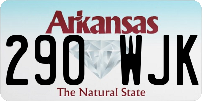 AR license plate 290WJK