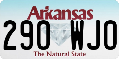 AR license plate 290WJO
