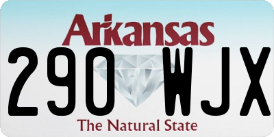 AR license plate 290WJX