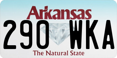 AR license plate 290WKA