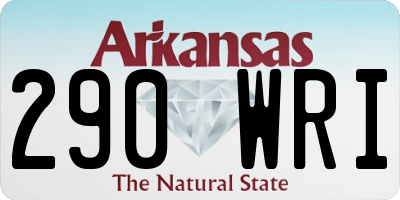 AR license plate 290WRI