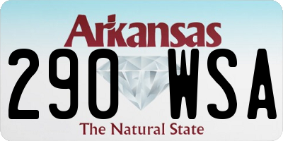 AR license plate 290WSA